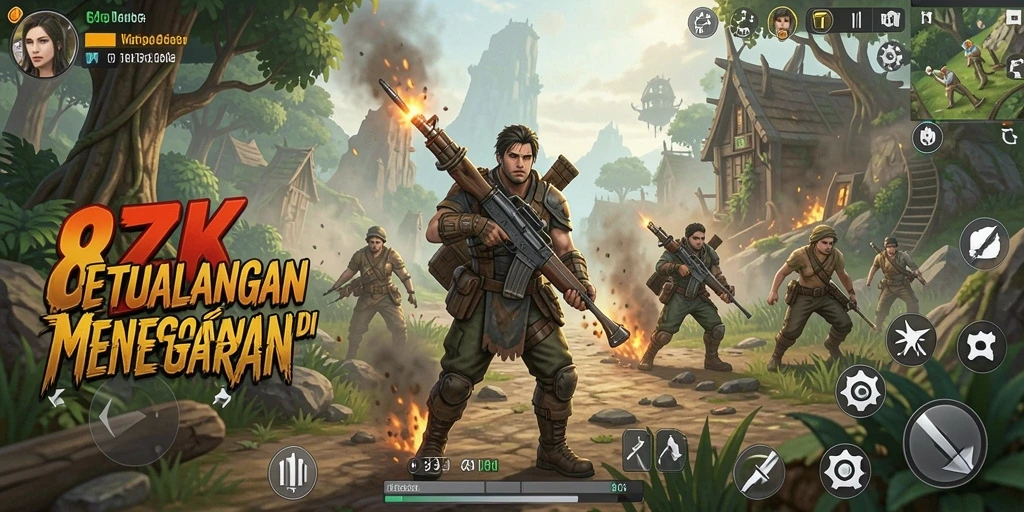 Gameplay menegangkan dari 8ZK dalam dunia petualangan terbuka.