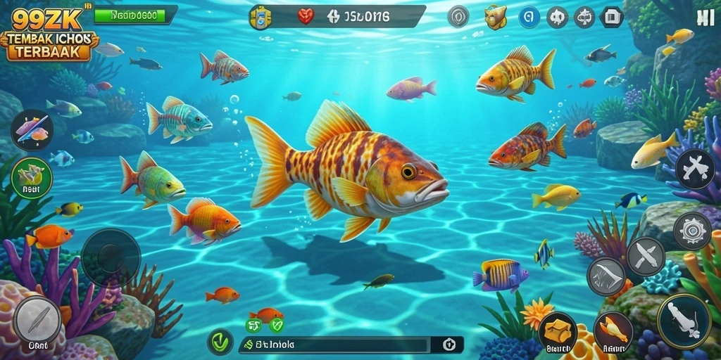 Gameplay seru Tembak Ikan di 99ZK dengan grafis menawan.