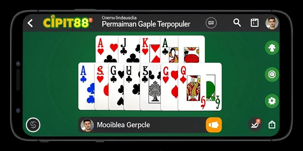 Tampilan gameplay Gaple yang menarik dan interaktif.