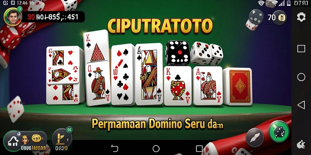 Tangkapan layar gameplay seru dari CIPUTRATOTO yang menunjukkan aksi Domino.