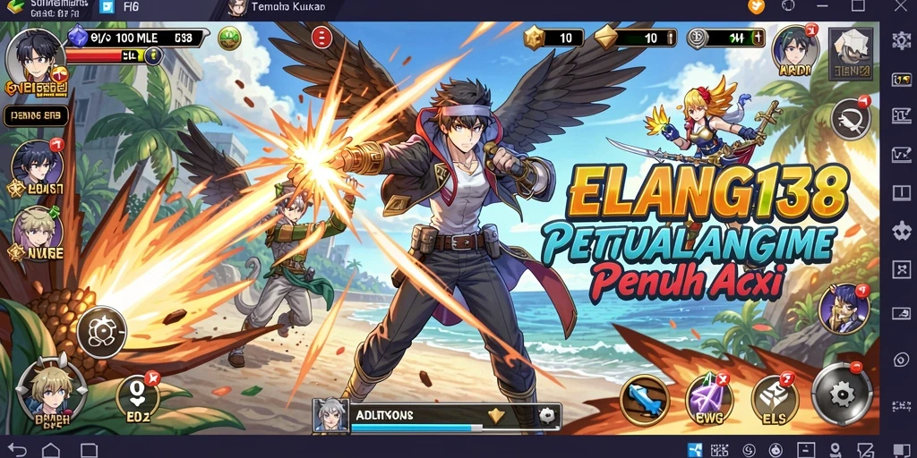 Menampilkan aksi seru dalam game Anime ELANG138.