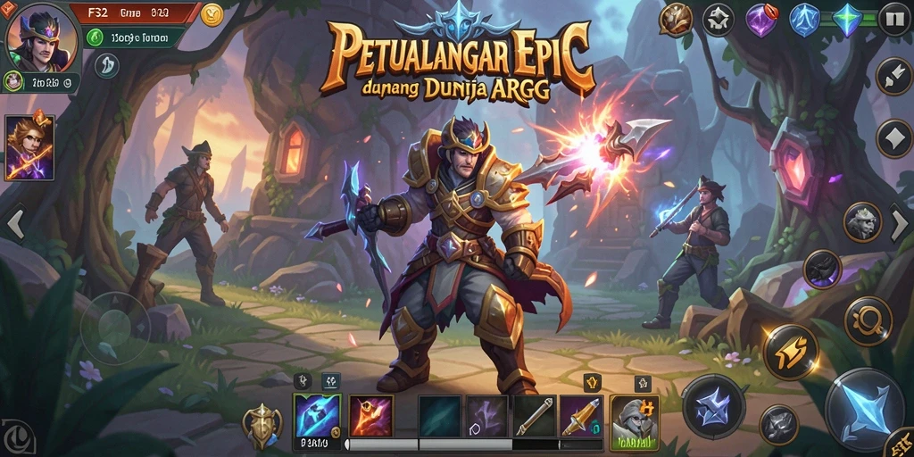 Tangkapan layar F32 menunjukkan pertempuran intens dalam dunia ARPG yang luas.