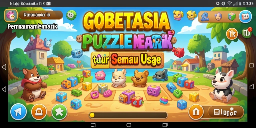 Screenshot gameplay GOBETASIA menampilkan tantangan teka-teki yang seru.