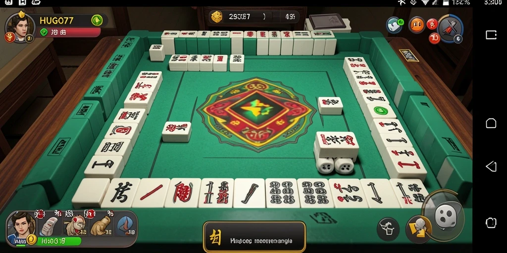 Tampilan gameplay Mahjong HUGO77 yang menarik.