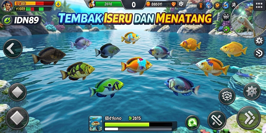 Tampilan permainan Tembak Ikan yang seru dan menantang di IDN89.