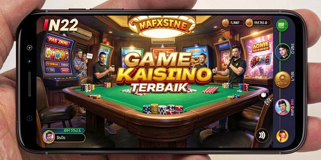 Screenshot IN22 menampilkan pengalaman bermain Kasino yang mendebarkan.