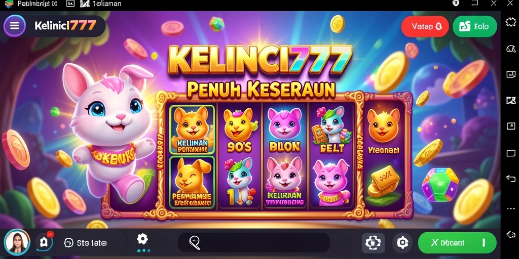 Tampilan gameplay KELINCI777 yang seru dengan simbol-simbol slot.