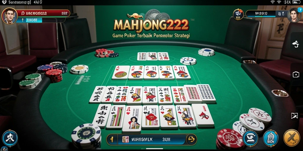 Tampilan menarik dari gameplay Poker di MAHJONG222.