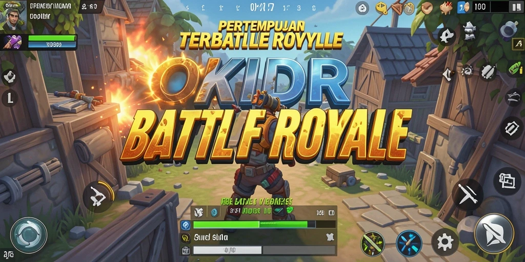 Tangkapan layar gameplay OKIDR yang menampilkan aksi Battle Royale yang mendebarkan.
