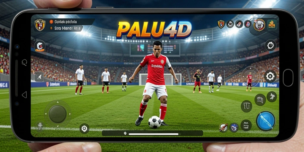 Tampilan gameplay PALU4D yang menarik dengan aksi sepak bola mendebarkan.