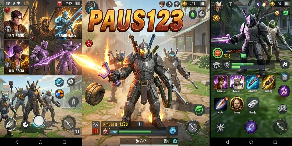 Tampilan antarmuka aplikasi PAUS123 yang ramah pengguna.