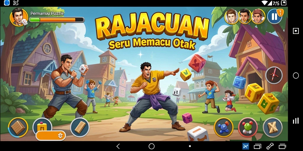 Screenshot menampilkan gameplay menarik dalam RAJACUAN.