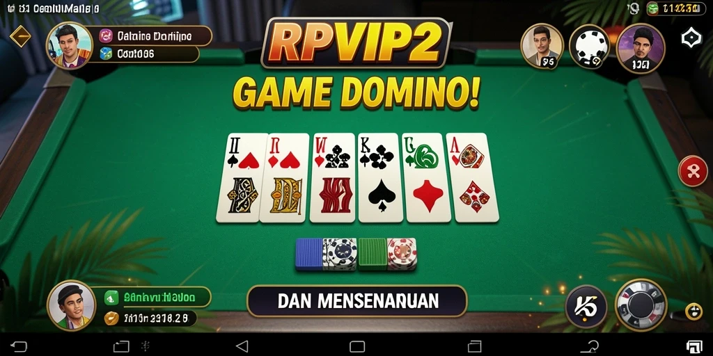Screenshot gameplay RPVIP2 yang menunjukkan aksi seru permainan Domino.