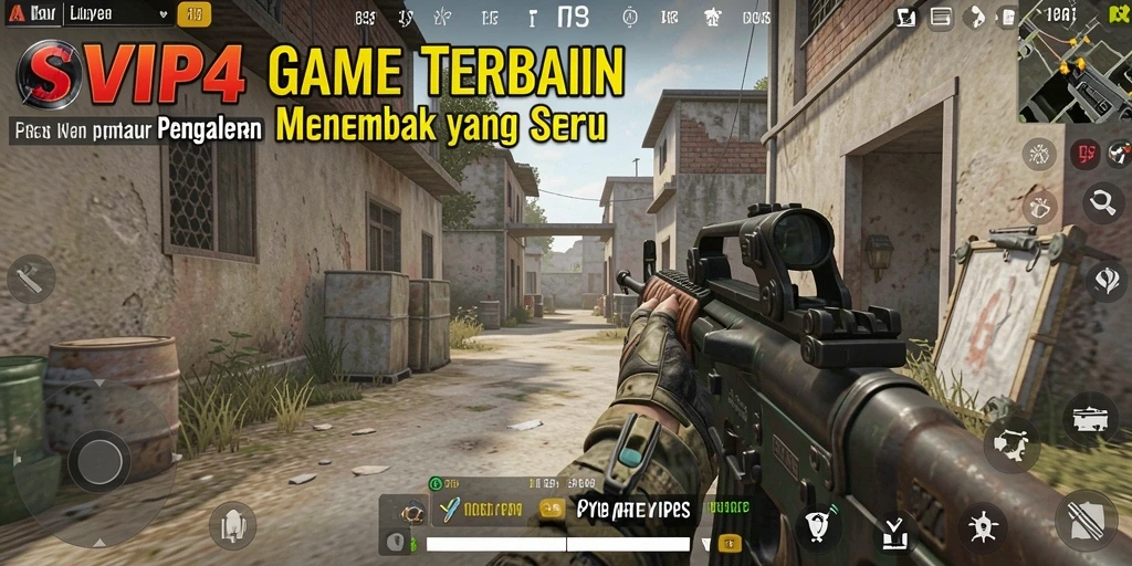 Tampilan gameplay seru dalam SVIP4 dengan aksi FPS yang mendebarkan.